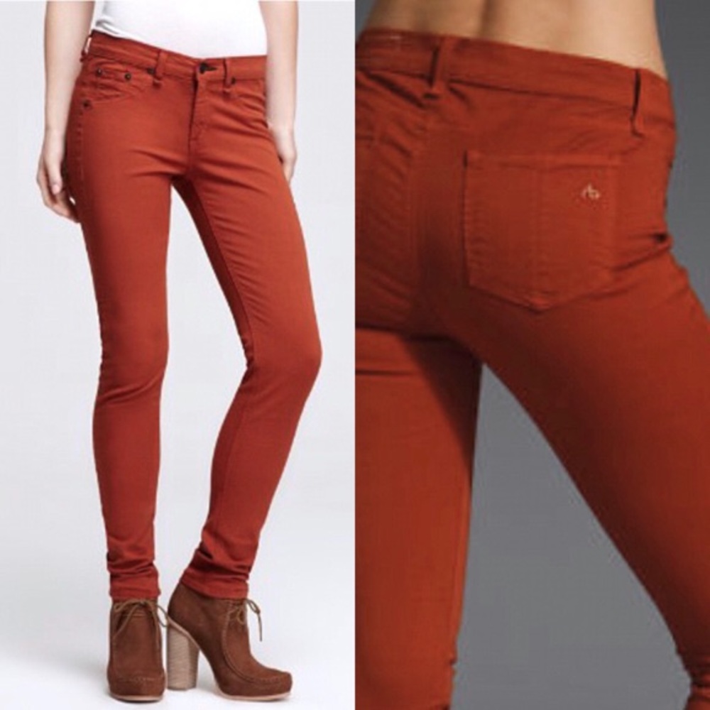rag & bone Burnt Orange Skinny Jeans Size 30